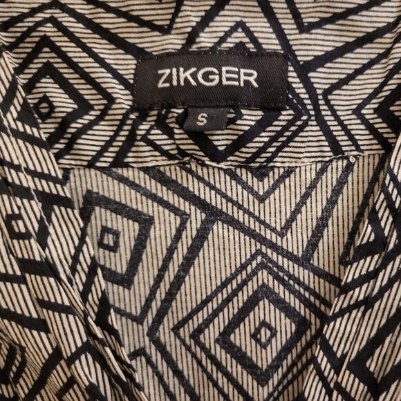 Zikger Dress/ Knee-Length/ Geometric Print/ A-Line/ Size S (fits larger) - Picture 4 of 9